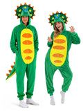 Adult Dinosaur Onesie Costume - 3D Hooded Animal One-Piece Pajama for Halloween Men Women