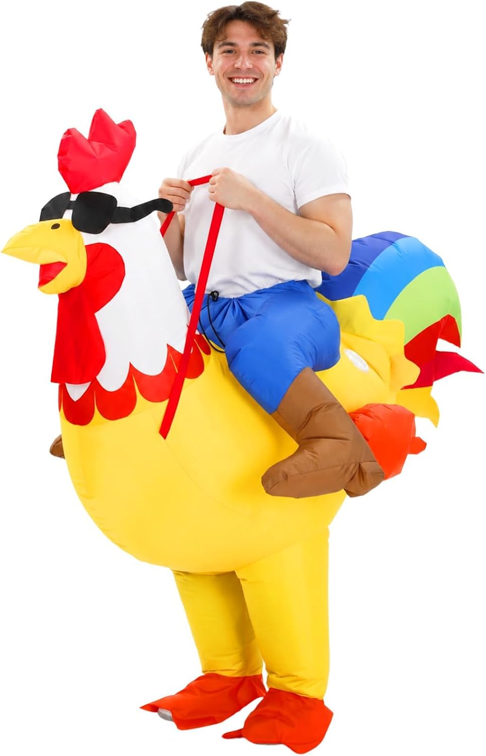 Inflatable Rooster Costume for Adults, Funny Blow-Up Suit