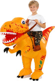 Inflatable Dinosaur Costume for Kids, Funny Blow Up Ride on Costumes for Halloween Cosplay Parties