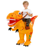 Inflatable Dinosaur Costume for Kids, Funny Blow Up Ride on Costumes for Halloween Cosplay Parties