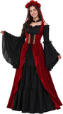 Renaissance Festival Costumes for Women, 4 PCS Medieval Dress Set