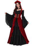 Renaissance Festival Costumes for Women, 4 PCS Medieval Dress Set