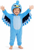 Toddler Blue Bird Costume for Girls & Boys - 3D Hooded Animal Jumpsuit for Halloween Party