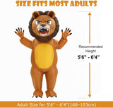 Inflatable Lion Costume for Adults, Halloween Funny Blow Up