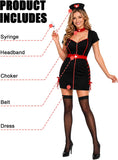 Women Black Nurse Costume