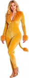 Women's Sexy Lion Costume, Sleek Wild Cat Animal Jumpsuit