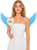 Blue Angel Wings and Wand Set for Women