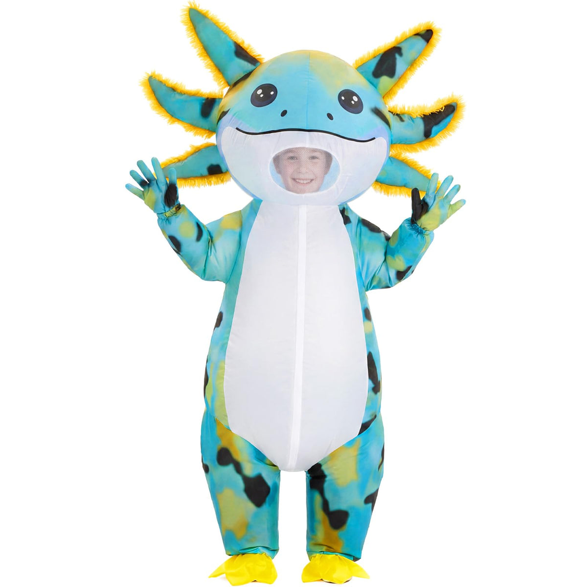 Inflatable Axolotl Costume for Kids, Blow Up Halloween Outfit