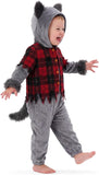 Toddler Werewolf Costume for Girls & Boys - 3D Hooded Animal Jumpsuit for Halloween Party