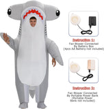 Adults Inflatable Costume Hammerhead Shark, Funny Blow Up Suit