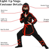 Kids Ninja Costume for Boys & Girls - Halloween Ninja Outfit with Accessories