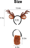 Reindeer Antlers Headband/Headband &Tail Costume Set