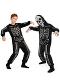 Kids Skeleton Costume for Girls & Boys - 3D Hooded Animal Jumpsuit Costume for Halloween Party