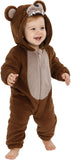 Toddler Brown Bear Costume for Girls & Boys - 3D Hooded Animal Jumpsuit for Halloween Party