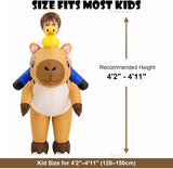Inflatable Capybara Costume for Kids, Funny Blow Up Costumes