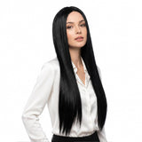 Long Straight Black Wig for Women, Halloween Cosplay Hair