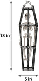 2-Piece Halloween Coffin Cage Skeleton Hanging Decorations