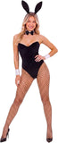 5 PCS Bunny Girl Costume for Women with Bodysuit Headband Choker Stockings Wristbands Halloween Outfits