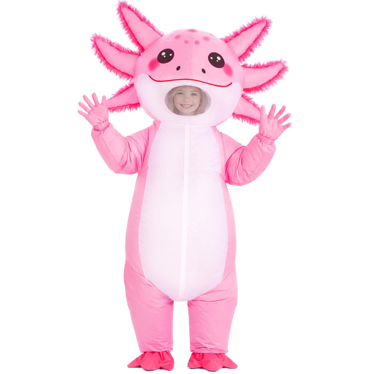 Inflatable Axolotl Costume for Kids, Blow Up Halloween Outfit