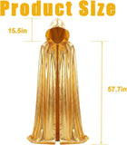 Halloween Gold Hooded Costume Cloak