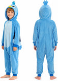 Tropical Blue Bird Costume for Kids - 3D Hooded Animal Jumpsuit for Halloween Party