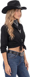 Cowboy Accessories for Men, Black Hat, Belt And Bandana
