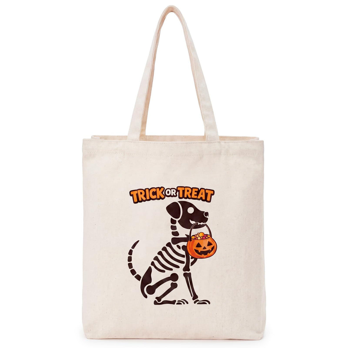 Halloween Skull Tote Bag, Trick or Treat Bag for Parties
