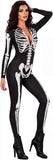 Skeleton Onesie, Skeleton Bodysuit for Women, Halloween Zipper Front Slim Fit Jumpsuit Catsuit