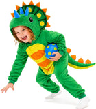 Kids Dinosaur Costume for Girls & Boys - 3D Hooded Animal Jumpsuit Costume for Halloween Party