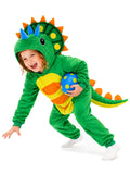 Kids Dinosaur Costume for Girls & Boys - 3D Hooded Animal Jumpsuit Costume for Halloween Party