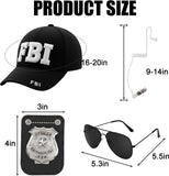 4-Piece Police Officer Costume Accessories Set for Adults
