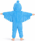 Toddler Blue Bird Costume for Girls & Boys - 3D Hooded Animal Jumpsuit for Halloween Party