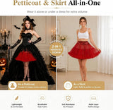 Petticoat Tutu Skirt for Women, Short Layered Tulle