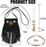 Halloween Hippie Costume Accessories Set, Brown Tassel