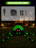 8FT Halloween Inflatable Spider Outdoor Yard Decor with LED