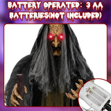 66In Life Size Animated Witch Halloween Decorations Outdoor