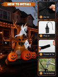8FT Halloween Inflatable Scary Tree, Blow Up Yard Decoration