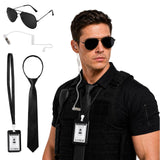 4-Piece Police Costume Set for Adults