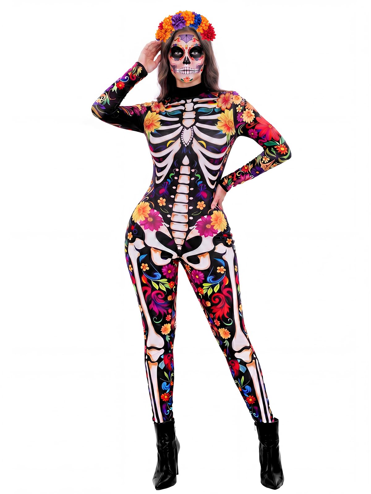 Women's Day of the Dead Skeleton Costume