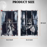 Halloween Decorations Outdoor Scary Curtains 48x31.5in 2 Packs