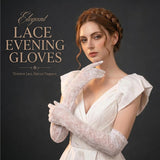 Floral Long Lace Gloves Halloween Costume for Women