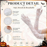 Floral Long Lace Gloves Halloween Costume for Women