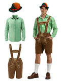 Adult Bavarian Oktoberfest Lederhosen Costume for Men German Festival Outfit for Beer Festival Halloween Party