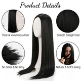 Long Straight Black Wig for Women, Halloween Cosplay Hair