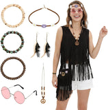 Halloween Hippie Costume Accessories Set, Brown Tassel