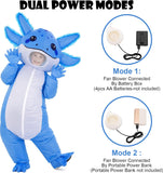 Inflatable Axolotl Costume for Kids, Blow Up Halloween Outfit