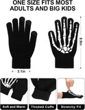 Skeleton Fingerless Gloves for Women Men