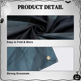 Halloween Garage Door Cover, Graveyard Gate Banner, 7 x 16 Ft
