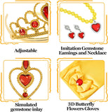 Yellow Princess Dress-Up Accessories Set for Girls (3-8 Years)