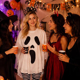 4 Pcs Women Ghost Costume Halloween White Ghost Poncho
